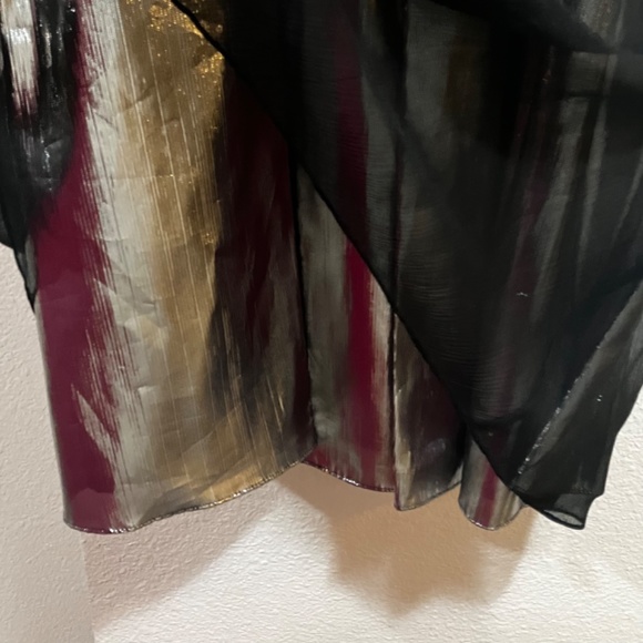 Calvin klein black and metallic silver spaghetti strap dress - Picture 9 of 9